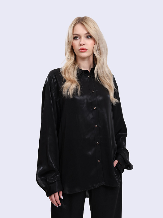 Рубашка Diesel A173950QJAR9XX черная женская — купить в интернет-магазине Verdistore