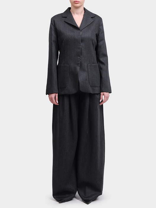 Жакет Marella GLAUCO 004 серый женский с накладными карманами — купить в интернет-магазине Verdistore