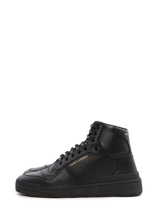 Кеды черные высокие с перфорацией  — купить в интернет-магазине Verdistore