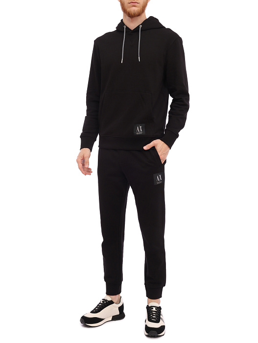 Брюки спортивные Armani Exchange 3RZPAA ZJ83Z 1200 черные мужские из хлопка — купить в интернет-магазине Verdistore