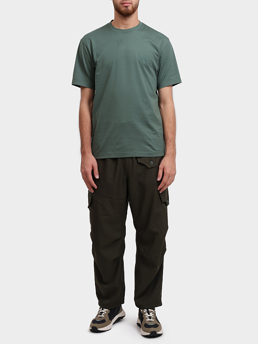 Футболка Y-3 JM7870 зеленая мужская из хлопка — купить в интернет-магазине Verdistore