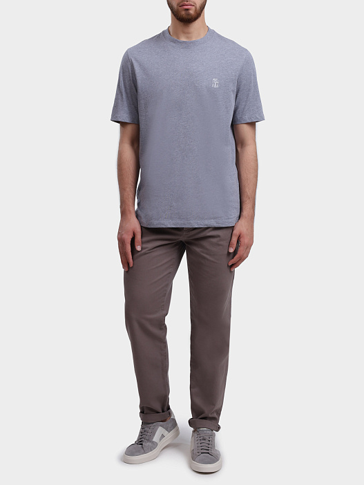 Футболка Brunello Cucinelli M0B138440 CY918 серая мужская — купить в интернет-магазине Verdistore