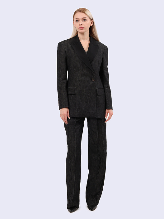 Брюки Brunello Cucinelli MB125P5952 C002 черные женские из денима — купить в интернет-магазине Verdistore
