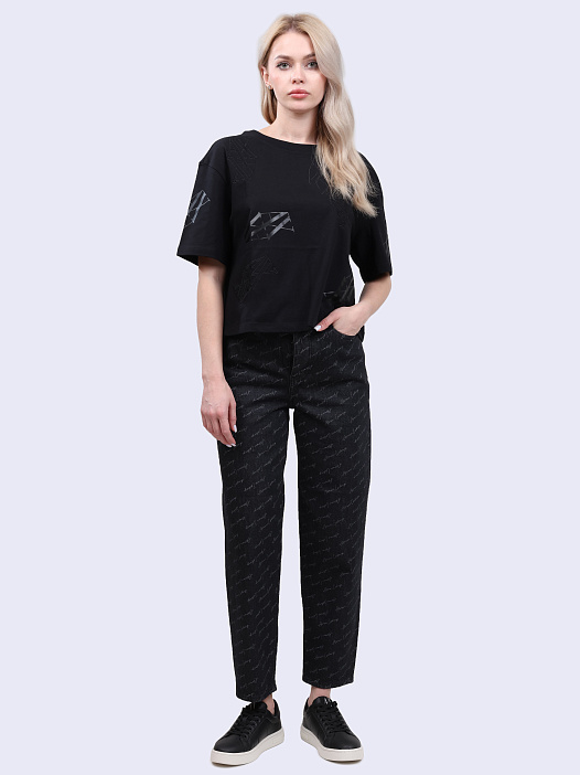 Джинсы Armani Exchange 6DYJ51 Y18BZ 42AC черные женские — купить в интернет-магазине Verdistore