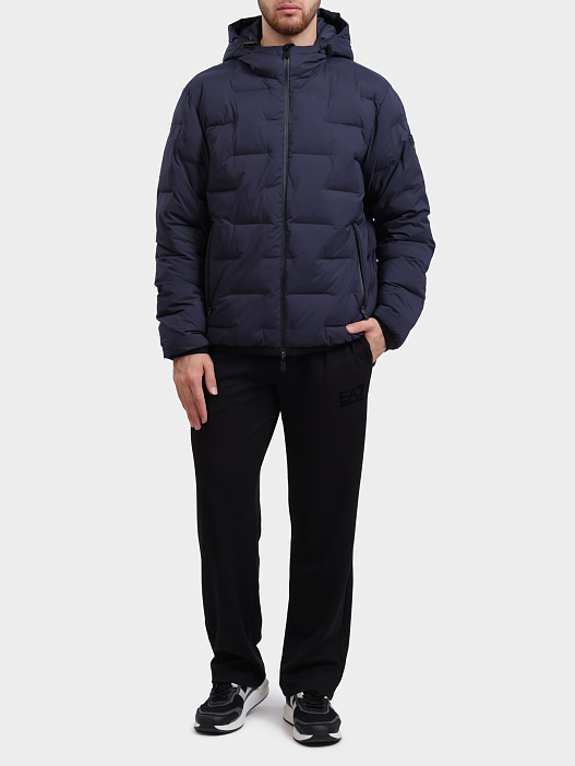 Куртка EA7 6DPB64 PNHHZ синяя мужская с капюшоном — купить в интернет-магазине Verdistore