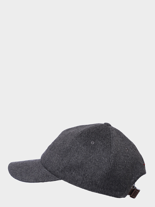 Бейсболка Brunello Cucinelli M038P9850 CGQ69 серая мужская из шерсти — купить в интернет-магазине Verdistore