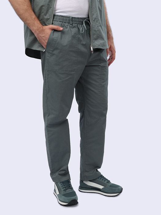 Брюки Armani Exchange 3DZPL5 ZN3DZ 1888 темно-серые мужские с накладными карманами — купить в интернет-магазине Verdistore