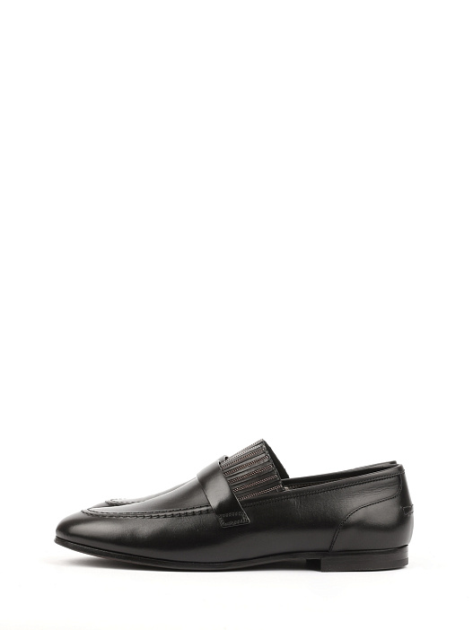 Лоферы Brunello Cucinelli MZPRC1573 черные женские из кожи — купить в интернет-магазине Verdistore