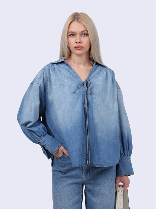 Блуза Pinko 104630 A2DT PJO джинсовая женская — купить в интернет-магазине Verdistore