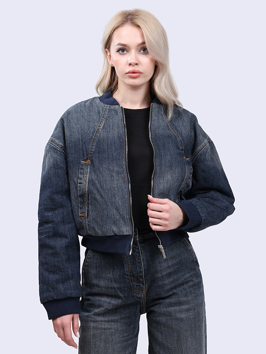 Куртка Armani Exchange 6DYB24 Y18DZ 1500 джинсовая женская укороченная — купить в интернет-магазине Verdistore