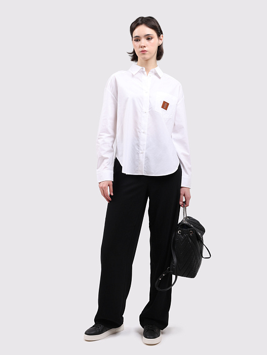 Брюки Armani Exchange 6DYP39 YN8JZ 1200 черные женские широкие — купить в интернет-магазине Verdistore
