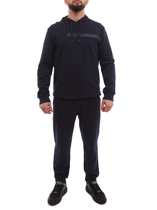 Брюки спортивные Armani Exchange 3LZPAM ZJ8QZ 15BA темно-синие мужские с манжетами — купить в интернет-магазине Verdistore