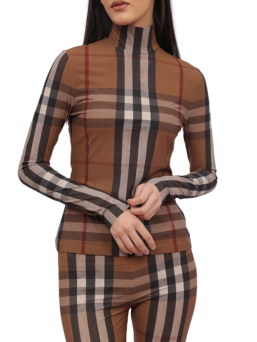 Водолазка Burberry 8060897 A8894 коричневая женская — купить в интернет-магазине Verdistore