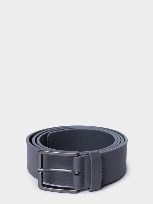 Ремень Boss 50537053 021 серый мужской из кожи — купить в интернет-магазине Verdistore