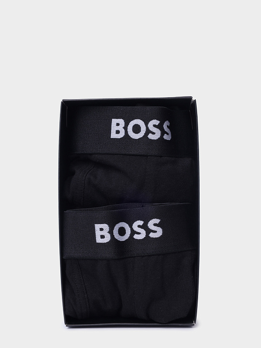 Трусы комплект 2 пары Boss Black 50491507 001 из тонкой пряжой с логотипом сбоку — купить в интернет-магазине Verdistore