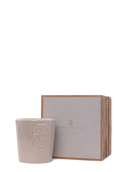 Свеча Brunello Cucinelli MLCAND320 CGROC белая керамическая — купить в интернет-магазине Verdistore