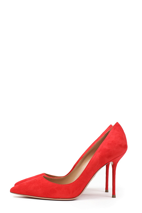 Лодочки Aquazzura PURHIGP0 F00 красные женские замшевые — купить в интернет-магазине Verdistore