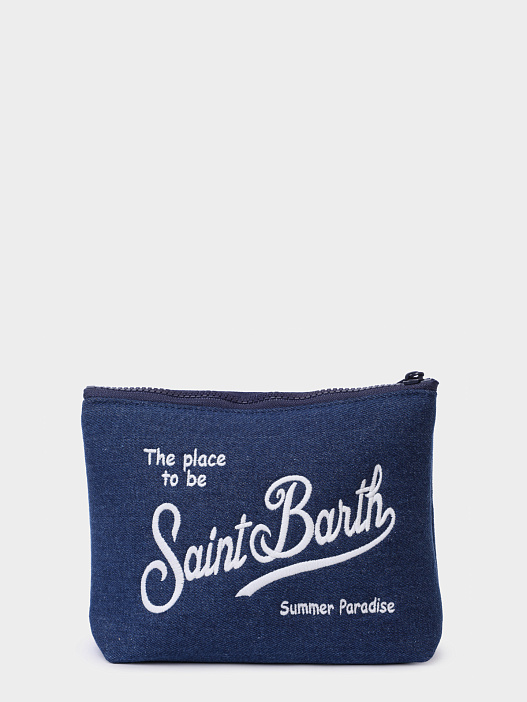 Косметичка ALIN0001 emb синяя хлопковая — купить в интернет-магазине Verdistore