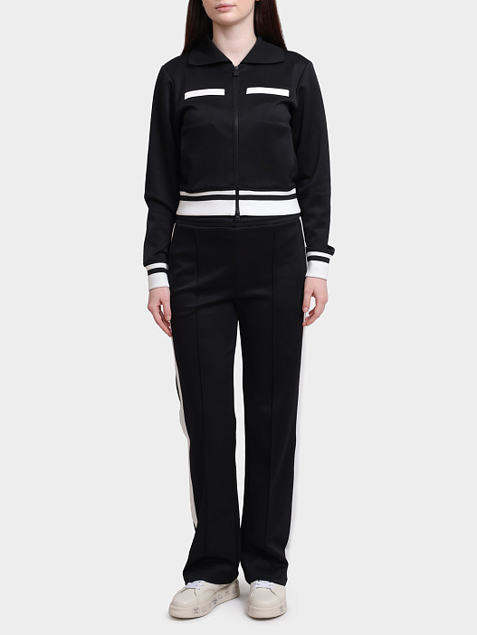 Брюки Hugo 50542758 001 черные женские с лампасами — купить в интернет-магазине Verdistore