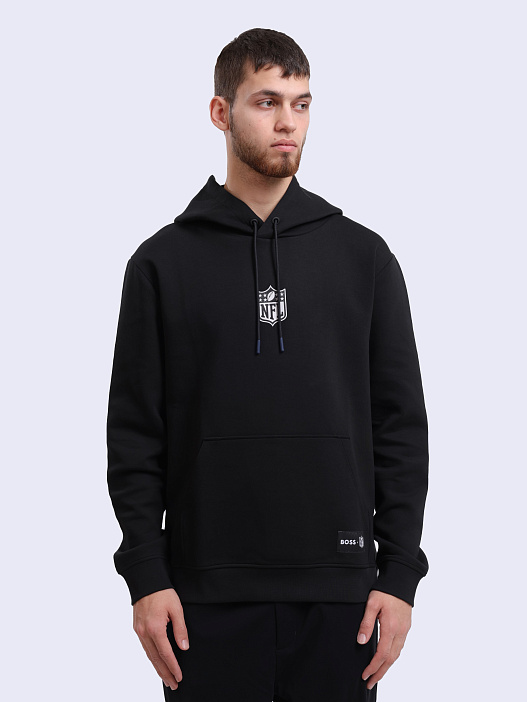 Худи Boss 50534560 020 черное мужское с логотипом — купить в интернет-магазине Verdistore
