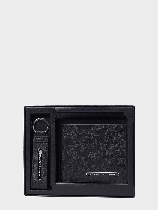 Набор (портмоне и брелок) Armani Exchange XM001275 AF12702 UC001 кожаный мужской — купить в интернет-магазине Verdistore