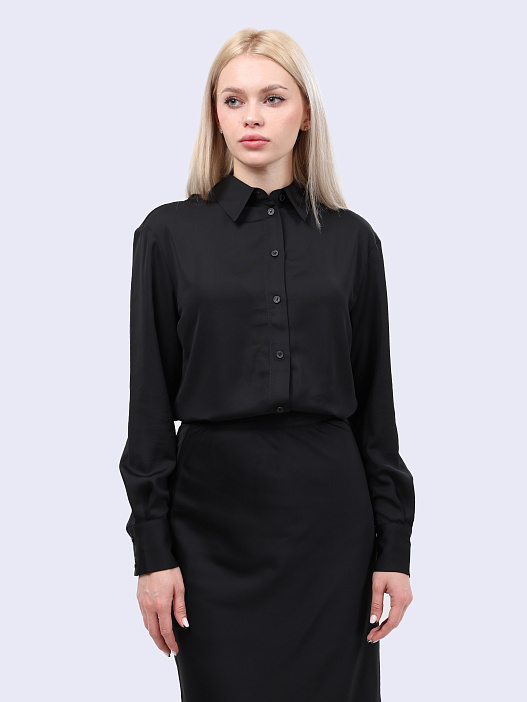 Блуза Calvin Klein K20K207584 BEH черная женская — купить в интернет-магазине Verdistore
