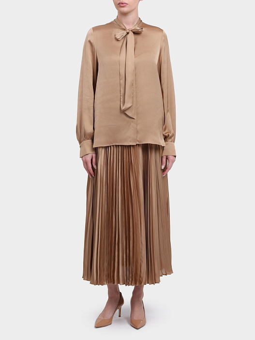 Блузка 58 254B58Bow 10019211 268 бежевая женская  — купить в интернет-магазине Verdistore