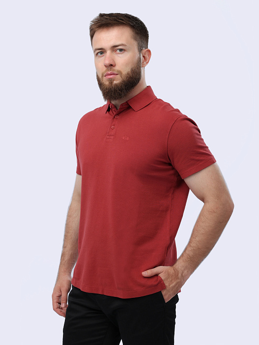 Поло Armani Exchange 3DZFAB ZJXUZ 14BM красное мужское из хлопка — купить в интернет-магазине Verdistore