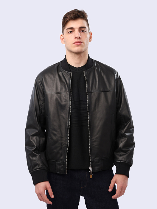 Куртка Armani Exchange XM000104 AF10500 UC001 черная мужская из кожи — купить в интернет-магазине Verdistore