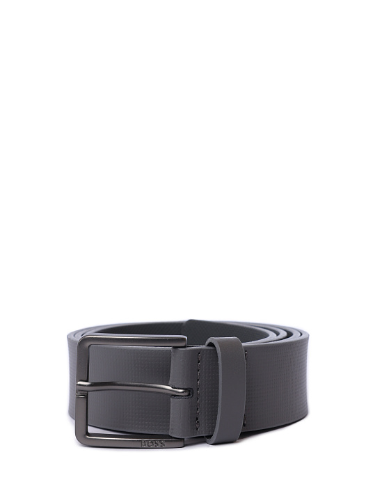 Ремень Boss 50537053 021 серый мужской из кожи — купить в интернет-магазине Verdistore
