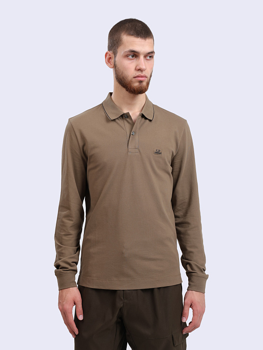 Поло C.P. Company 15CMPL070A-005263W 653 светло-коричневое мужское — купить в интернет-магазине Verdistore