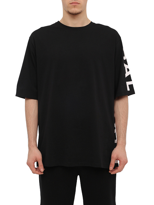 Футболка Balmain BH1EH015BB15 EAB черная мужская с логотипом — купить в интернет-магазине Verdistore