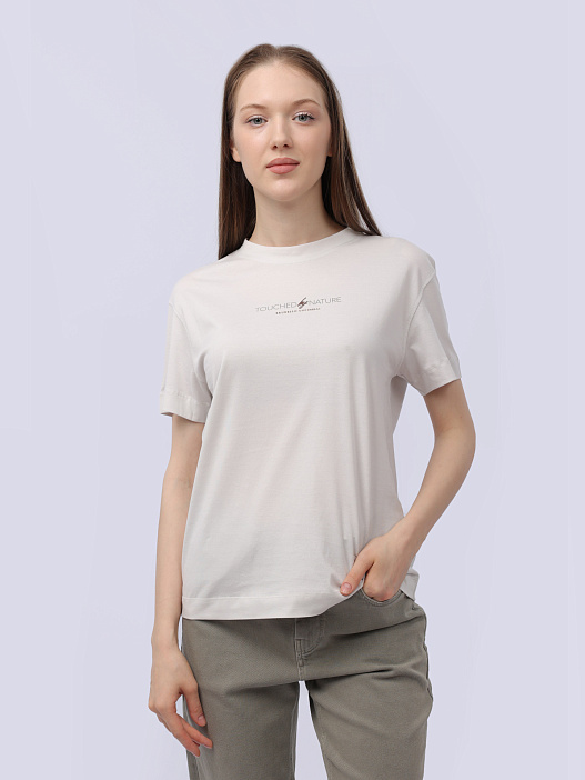 Футболка Brunello Cucinelli M0A45EI600 C9443 хлопковая женская — купить в интернет-магазине Verdistore