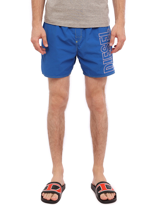 Шорты Diesel 00SV9U0PCAU8HY синие мужские с логотипом — купить в интернет-магазине Verdistore