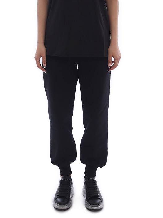 Брюки Alexander McQueen 658545-QZAD5-0520 черные женские — купить в интернет-магазине Verdistore