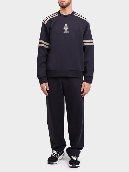 Свитшот Armani Exchange XM000481 AF10818 UB101 темно-синий мужской с логотипом — купить в интернет-магазине Verdistore