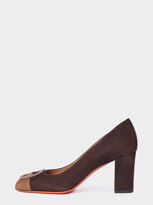 Туфли Santoni WDTG72438HI2NNYDT30 замшевые женские — купить в интернет-магазине Verdistore