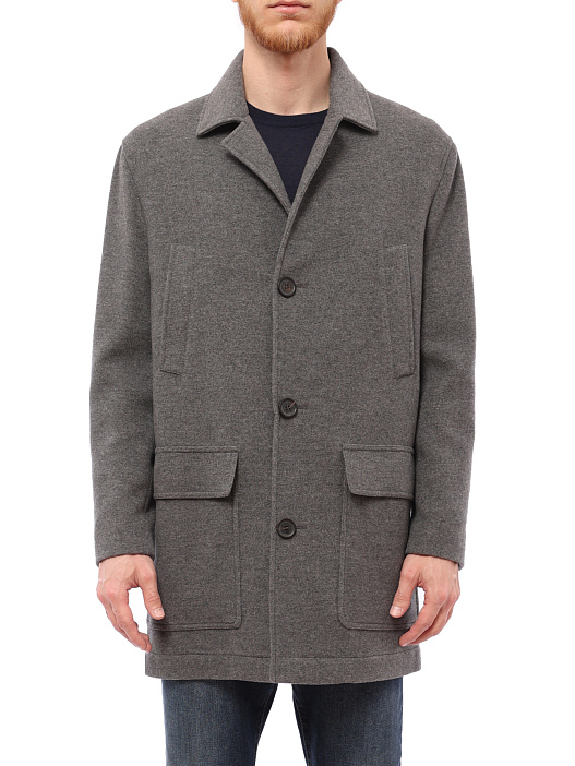 Пальто Brunello Cucinelli MT4979090 С202 серое мужское кашемировое — купить в интернет-магазине Verdistore