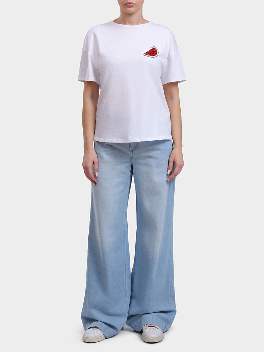 Футболка Liu-Jo WA6414 JS923 P9434 хлопковая женская — купить в интернет-магазине Verdistore