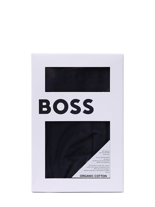 Трусы Boss 50517716 404 темно-синие мужские с логотипом — купить в интернет-магазине Verdistore