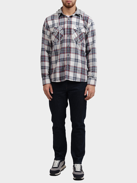 Рубашка Pantamo 4317-304-122 A-04 клетчатая мужская с капюшоном — купить в интернет-магазине Verdistore