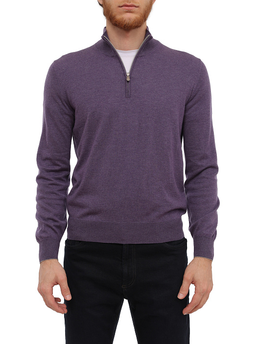 Свитер Brunello Cucinelli M2Q00124 CD353 фиолетовый мужской кашемировый — купить в интернет-магазине Verdistore