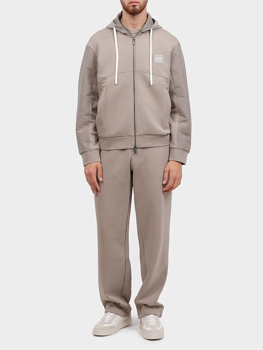 Мастерка XM000480 AF10818 U6167 мужская бежевая с логотипом — купить в интернет-магазине Verdistore