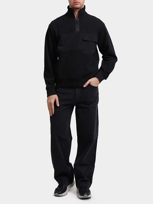 Свитшот Ze_Nylonhem 10262516 01 50531262 001 черный мужской — купить в интернет-магазине Verdistore