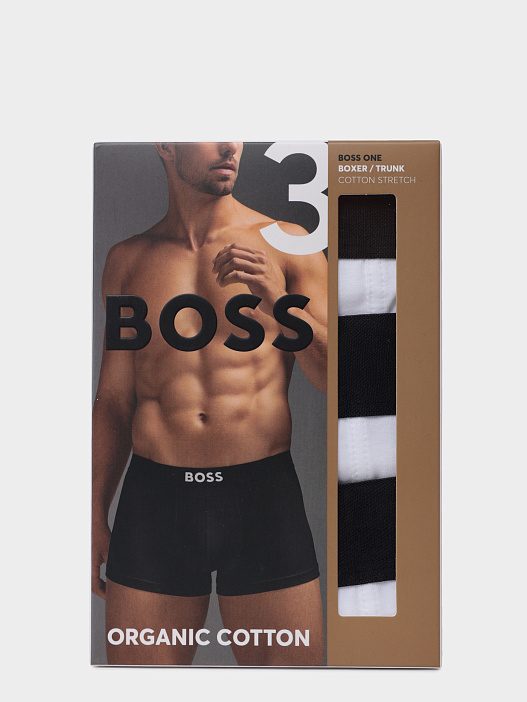 Трусы комплект Boss 50544263 100 белые мужские с логотипом — купить в интернет-магазине Verdistore