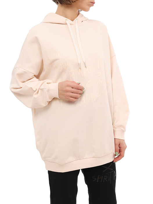 Худи Armani Exchange 6LYM46 YJCCZ 1130 розовое женское удлинённое — купить в интернет-магазине Verdistore