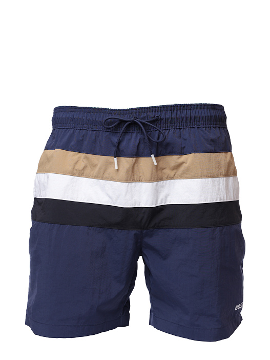 Шорты пляжные Boss 50539210 413 темно-синие мужские с полосами — купить в интернет-магазине Verdistore