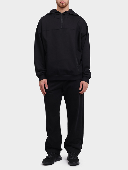 Свитшот Hugo 50521792 черный мужской с воротником-стойкой — купить в интернет-магазине Verdistore