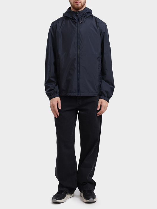 Мастерка Tommy Hilfiger MW0MW40225 темно-синяя мужская с капюшоном — купить в интернет-магазине Verdistore