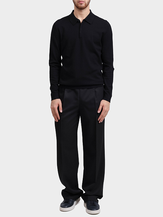 Свитер-поло Hugo 50532050 001 черный мужской — купить в интернет-магазине Verdistore